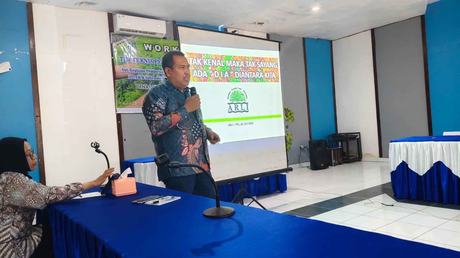 Sekjen ARLI l, Bapak Ir. Mursalim pd Pelatihan PPL, Takalar 25/7/2025 